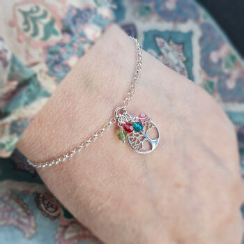 Tree Of Life Birthstone Bracelet 925 Sterling Silver, 3 of 6