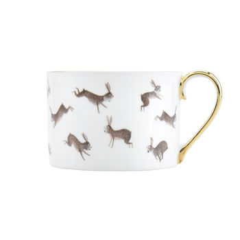 Fox And Rabbits Bone China Teacup And Saucer, 5 of 8