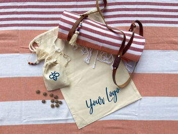 Personalised Beach Towel And Leather Strap, 11 of 12