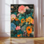 Japanese Flower Art Print, thumbnail 1 of 3