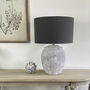 Large Ribbed Pale Grey Distressed Table Lamp Base, thumbnail 5 of 12