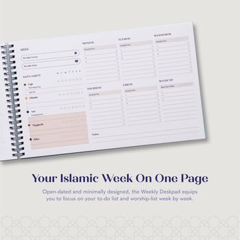 Faith And Focus Weekly Muslim Productivity Action Pad, 2 of 4