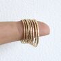 Solid 9ct Gold Bark Textured Stacking Ring, thumbnail 3 of 6