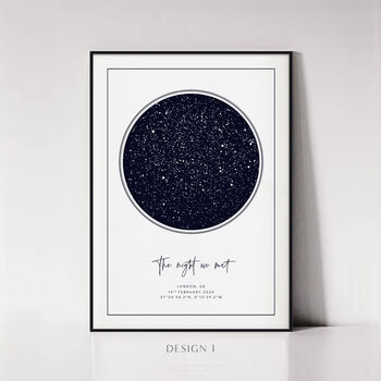 Girlfriend Personalised Gift, Custom Star Map Print, Valentines Day Couple Gift The Night We Met, 4 of 12