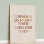 You Make Us Happy Nursery Print, thumbnail 1 of 3