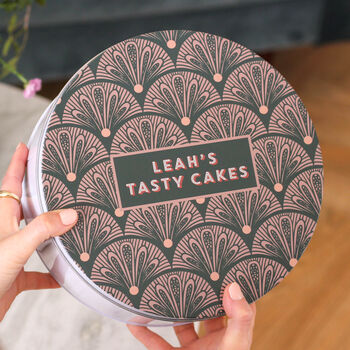 Personalised Art Deco Baking Cake Tin Gift, 2 of 5