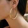 6cm Gold Hoops Non Tarnish Waterproof, thumbnail 1 of 10