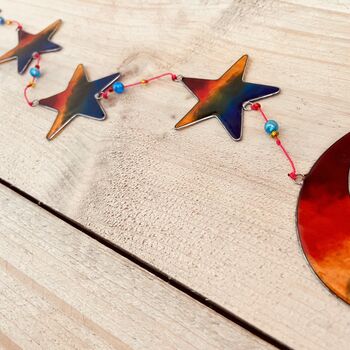 Crescent Moon And Star Rainbow Hanging Sun Catcher, 6 of 8