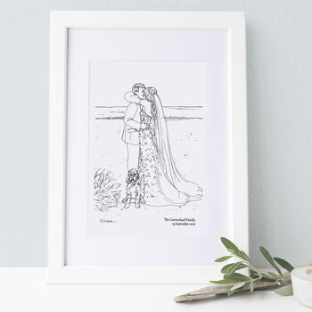 Hand Drawn Bride And Groom Sketch, 7 of 10