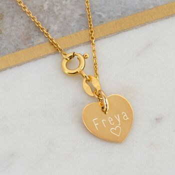 Personalised Gold And Turquoise Stone Pendant Necklace, 3 of 4