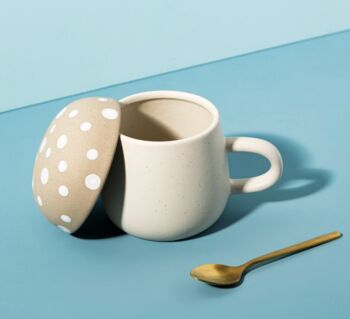 Ceramic Mushroom Mug With Lid, 3 of 6
