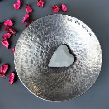 Personalised Aluminium Bowl Large, 10th Anniversary, 9 of 12