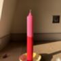 Two Tone Ribbed Pillar Candle, thumbnail 3 of 12