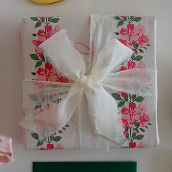 Bows And Ribbon – Floral Pink Gift Wrap | 500 X 700 Mm, 2 of 4