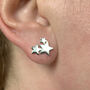 Sterling Silver Shooting Stars Stud Earrings, thumbnail 1 of 9