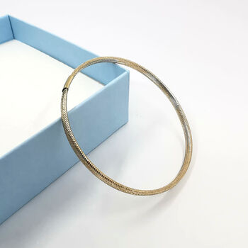 9ct Gold Mesh Slip On Bangle, 8 of 8