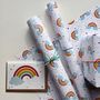 Rainbow Gift Wrapping Paper Or Gift Wrap Set With Card, thumbnail 8 of 11