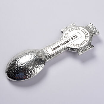 Personalised Celtic Cross Christening Spoon Gift, 6 of 8