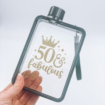 50th Birthday Gift Personalised Water Bottle, 3 of 6