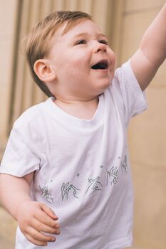 Kids Custom Sign Language Fingerspelling T Shirt, 6 of 6