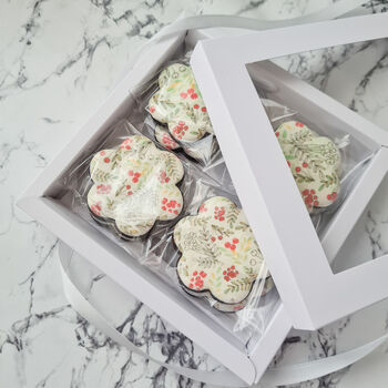Floral Berries Biscuit Gift Box, Eight Pieces, 2 of 10