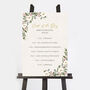 Floral Hoop Wedding Order Of The Day Sign, thumbnail 2 of 3