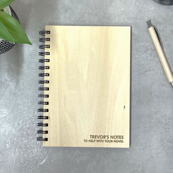 Personalised Wooden A5 Notebook, 3 of 6
