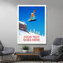 Personalised Snowboarder Cliff Jump Print, thumbnail 3 of 7