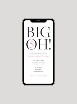 Big Oh! Birthday Party Invitations, 6 of 7