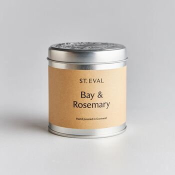 Bay And Rosemary Scened Tin Candle, 2 of 5