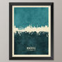 Newcastle Skyline Print And Box Canvas, thumbnail 2 of 7