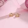 Sterling Silver Cz Saturn Planet Stud Earrings, thumbnail 4 of 11