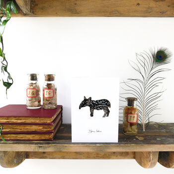 Tapir Baby Print A6 Greetings Card, 2 of 7