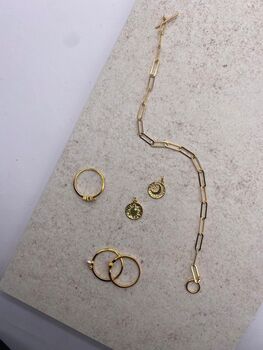 Moon Or Sun 18ct Gold Plated Birthstone Necklace, 6 of 9