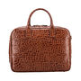 Luxury Leather Soft Briefcase 'Calvino Croco', thumbnail 3 of 10