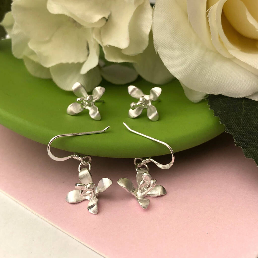 Lily Flower Earrings By a ring a day