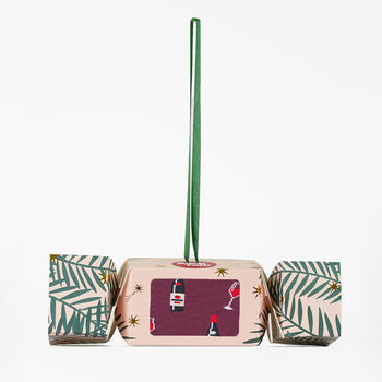 Red Wine Bamboo Socks Men's Christmas Cracker Hanging Tree Decoration, 4 of 5