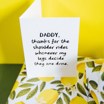 Personalised Funny “Shoulder Rides” Daddy/Mummy Card, 6 of 7