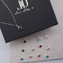 925 Sterling Silver Swarovski Birthstone Necklace, thumbnail 1 of 4