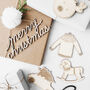 Wood And Glitter Christmas Decorations Or Tags, thumbnail 2 of 3