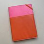 Vegan Leather Pocket Journal Pink And Chilli, thumbnail 1 of 6