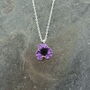 Poppy Purple Flower Pendant Necklace, thumbnail 1 of 3