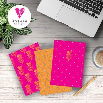 Hot Pink 3 Pk A5 Notebooks, 2 of 2