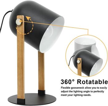 Flexible Retro Desk Table Lamp With E27 Socket, 5 of 7