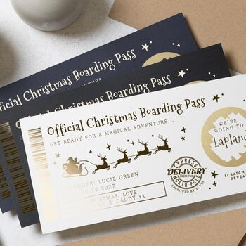 Personalised Lapland Boarding Pass Christmas Voucher, 2 of 8