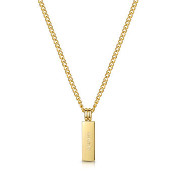 Tag Personalised Men's Necklace 18 K Gold Plated Steel, 2 of 6