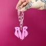 Initial Personalised Clear Acrylic Heart Charm, thumbnail 1 of 6