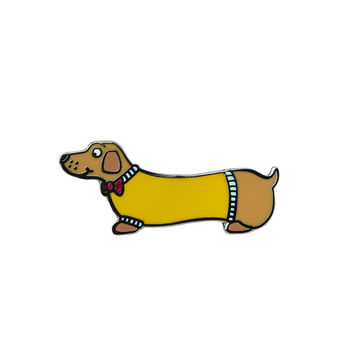 Sausage Dog Enamel Pin Badge, 2 of 4