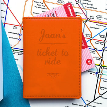 Ticket To Ride Personalised Oyster Travel Card Cover, 9 of 11