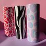 Pink Leopard Print Hand Painted Tall Vase, thumbnail 4 of 6
